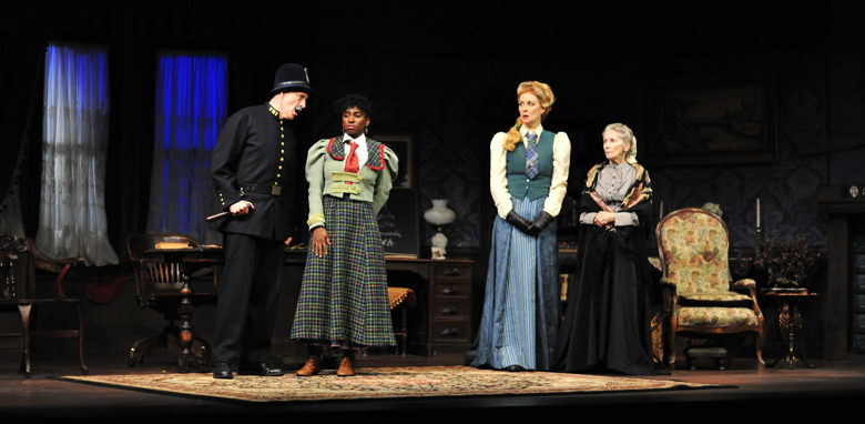 Mathew Zimmerer, Courtney Thomas, Robyne Parrish and Joyce Cohen in The Victorian Ladies' Detective Collective