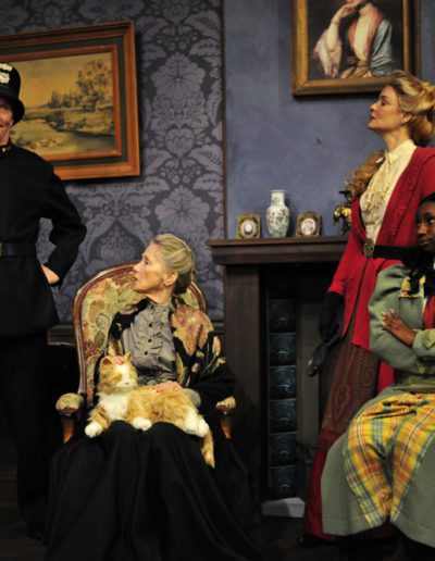 Mathew Zimmerer, Joyce Cohen, Robyne Parrish and Courtney Thomas in The Victorian Ladies' Detective Collective