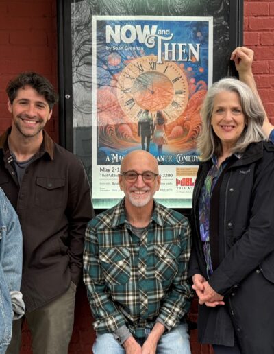 Allison Altman, Dylan S. Wallach, Director Mark Routhier, Linda Marie Larson, and Mitch Poulos.
