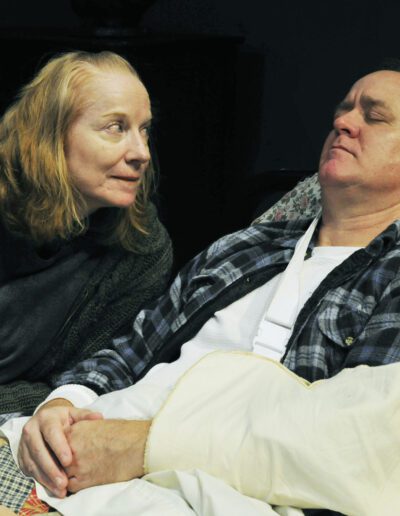 Teri Clark Linden* as Annie Wilkes and Torsten Hillhouse* as Paul Sheldon - member of Actors' Equity Assoc.