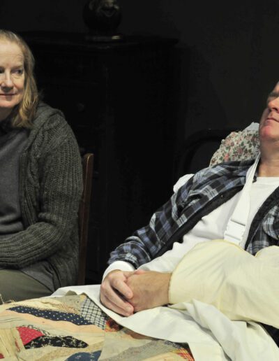 Teri Clark Linden* as Annie Wilkes and Torsten Hillhouse* as Paul Sheldon - member of Actors' Equity Assoc.