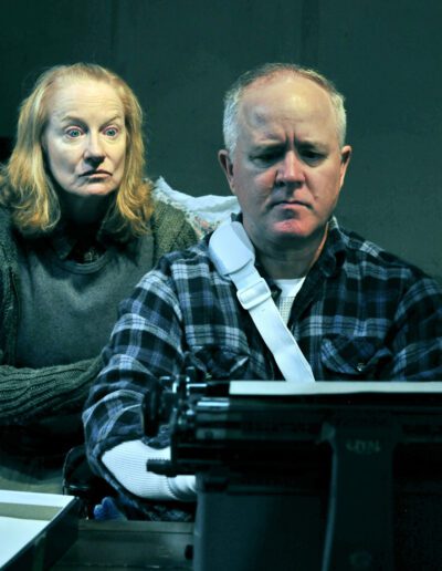 Teri Clark Linden* as Annie Wilkes and Torsten Hillhouse* as Paul Sheldon - member of Actors' Equity Assoc.